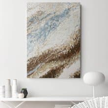 Textured blue brown wall art | Textured brown blue painting | Fluency