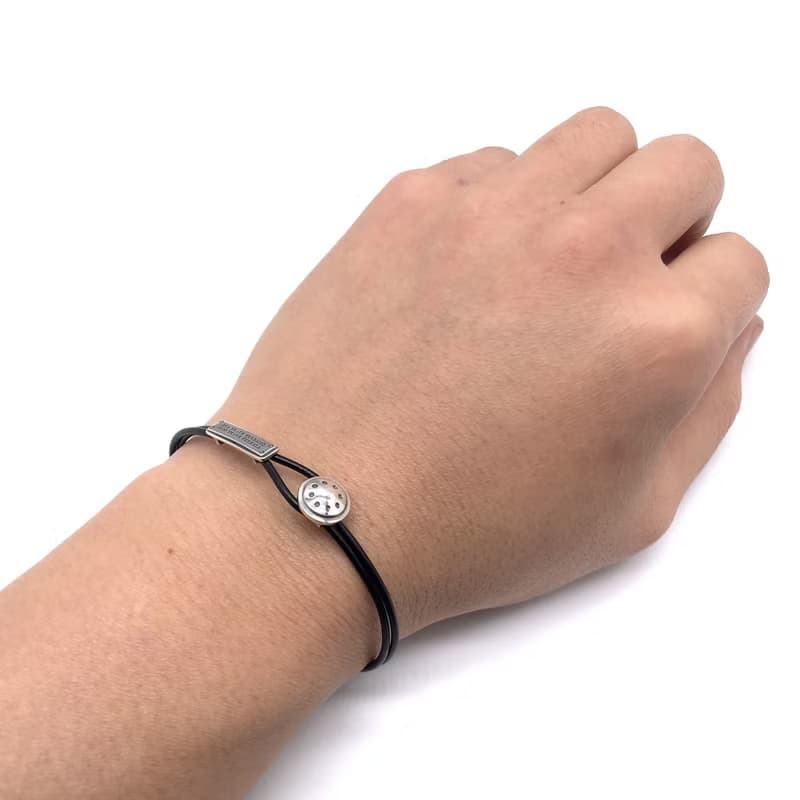 メンズ レザーブレスレット/シルバー925 牛革/シルバーアクセサリー 日本製/送料無料/男性へのプレゼント/RE21