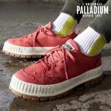 PALLADIUM PALLASHOCK LO WP+厚底巧克力低筒防水鞋 桃紅 74408