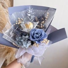 浪漫永生花金莎巧克力花束  畢業花束 情人節花束 母親節