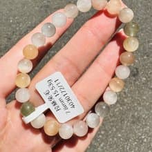 精品級奶茶療癒系兔毛水晶7.8mm15.53g淨化磁場療癒能量積極