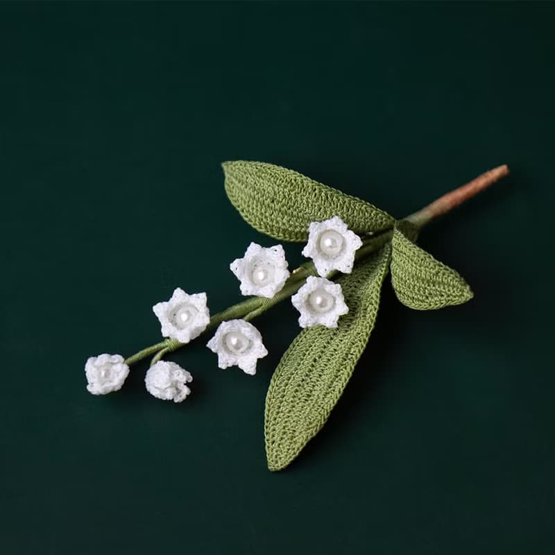 元森手作鈴蘭花微鉤手工胸針小清新百搭文藝別針配飾蕾絲線森系