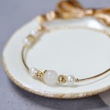 灑落金色的祝福 - 黃銅珍珠母乳手鍊 (親子手鍊)