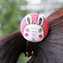 環保風可愛動物髮束包扣~愛不釋手 黑髮束 彈性繩 髮圈 黑手環 綁髮 個性 實用 交換禮物