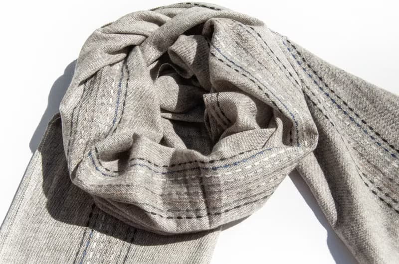 喀什米爾Cashmere 針織圍巾 純羊毛圍巾 手織圍巾 編織圍巾-法國