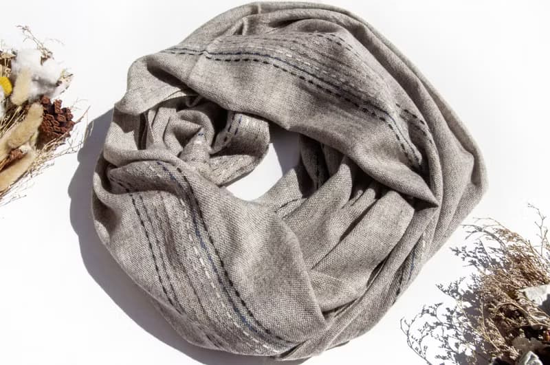 喀什米爾Cashmere 針織圍巾 純羊毛圍巾 手織圍巾 編織圍巾-法國