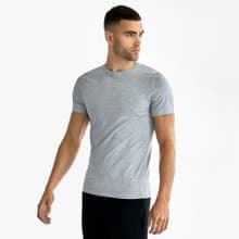 北歐極簡 - 貼身經典有機棉圓領T恤 / 素T / T-shirt 男 (灰)