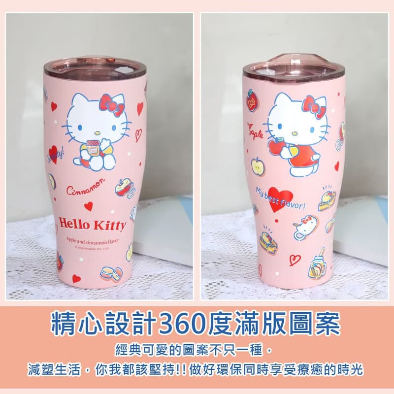 【HELLO KITTY】不鏽鋼真空酷樂杯 冰霸杯900ml- 二款可任選