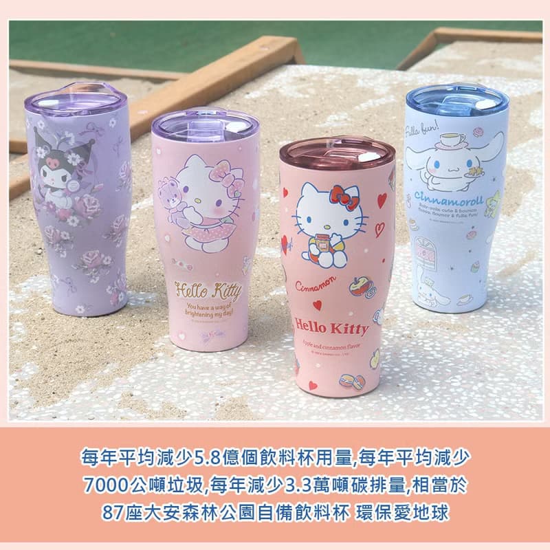 【HELLO KITTY】不鏽鋼真空酷樂杯 冰霸杯900ml- 二款可任選