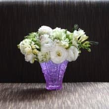 LIULI LIVING 百百合 花瓶 百合花 母親節/辦公室裝飾花浮雕 插花