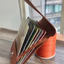 真皮手作一體成型放卡卡夾包/情人節首選/父親節禮物