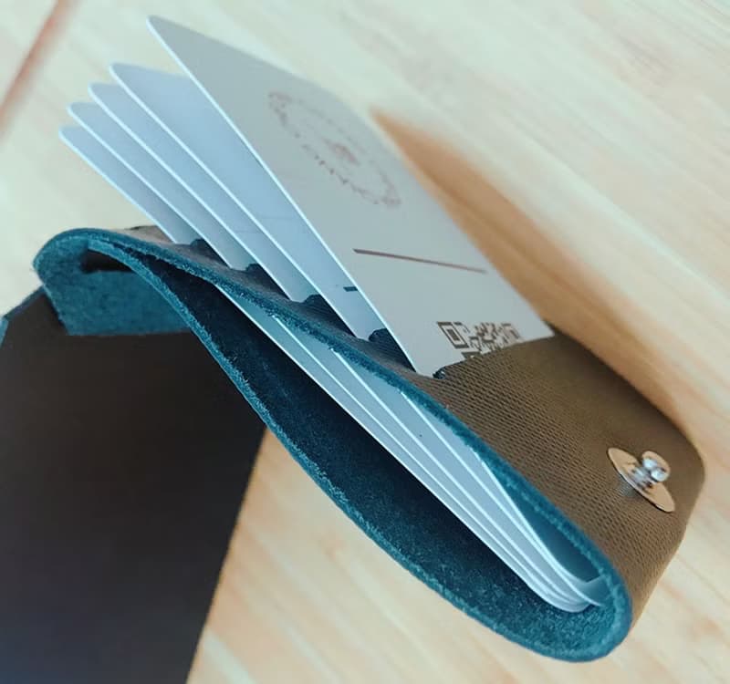 真皮手作一體成型放卡卡夾包/情人節首選/父親節禮物