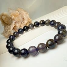 心靈/智慧/事業 9mm 高品血滴菫青石 手鍊