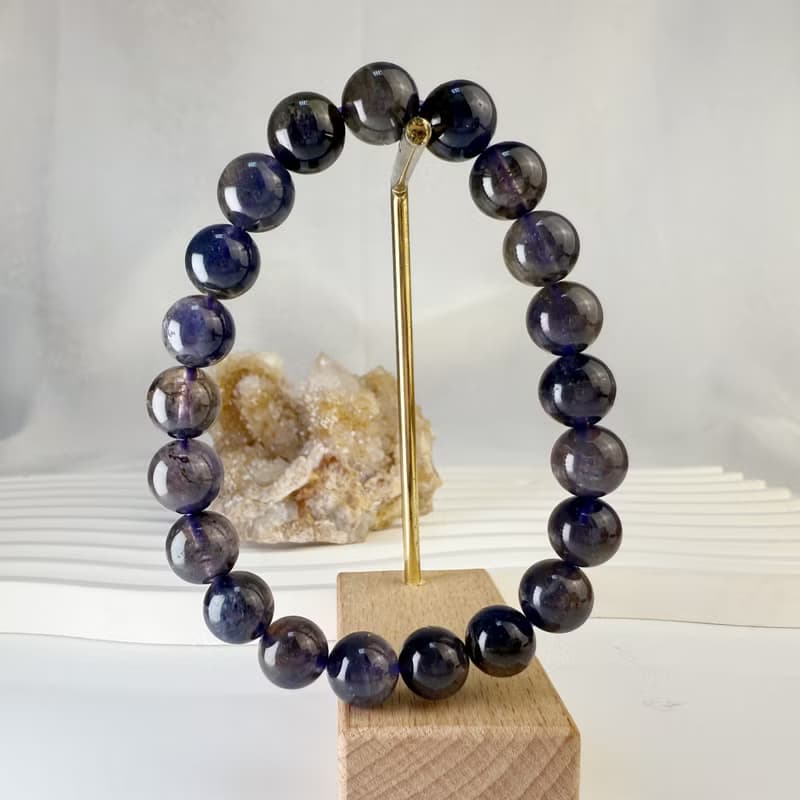 心靈/智慧/事業 9mm 高品血滴菫青石 手鍊