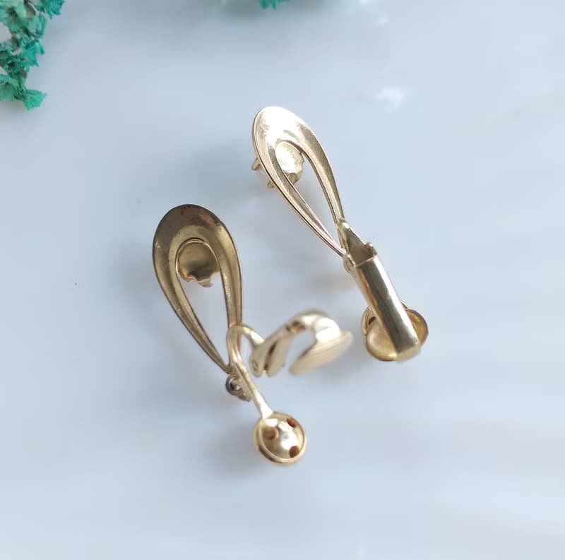 Vintage Jewelry 西洋古董飾品 優雅仿珠 夾式耳環