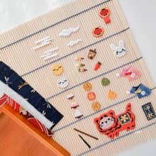 【燙貼 刺繡片加購】賞月祈福 木製刺繡托盤/DIY