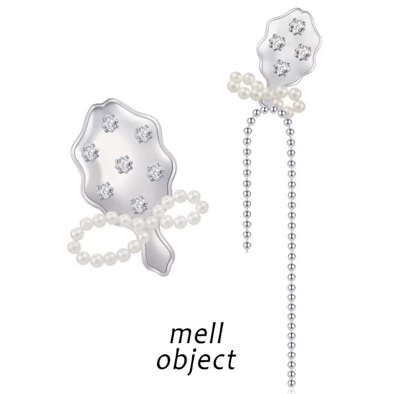 【Mell】公主的魔鏡耳環925銀針耳夾