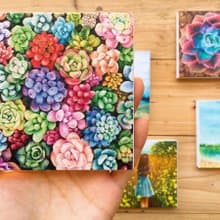 【多肉】小型藝術微噴 | 繽紛盆栽藝術 | 植物畫作現代裝飾