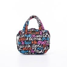 【11月優惠 SALE】VOVAROVA 菱格紋迷你小手袋-  時尚塗鴉 - 黑色