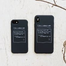 社畜的真實告白 - iPhone 手機殼 / 黑色全包霧面軟殼