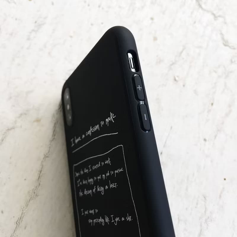社畜的真實告白 - iPhone 手機殼 / 黑色全包霧面軟殼