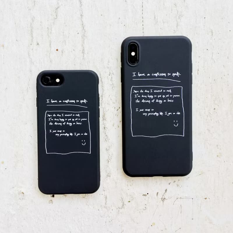 社畜的真實告白 - iPhone 手機殼 / 黑色全包霧面軟殼