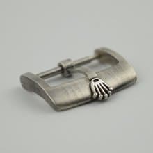 925純銀拉絲做舊表扣適用於勞力士表帶水鬼針扣手錶配件