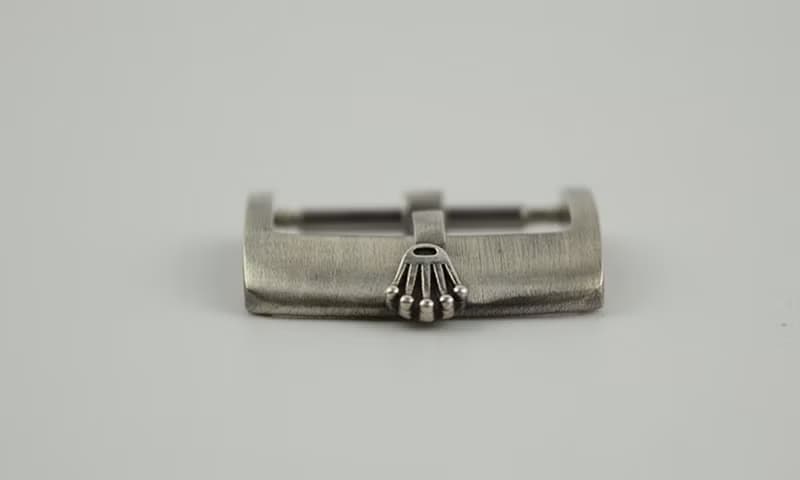 925純銀拉絲做舊表扣適用於勞力士表帶水鬼針扣手錶配件