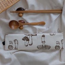 【餐具袋】巧達蘑菇濃湯 / 日本布 內層防潑水布