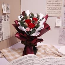 【中型永生玫瑰花束】—霸氣紅花束