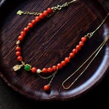 10mm天然川料南紅瑪瑙 碧玉和田玉蓮蓬設計單圈手串手鍊s