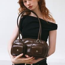 韓國製 MUR Poi 手袋/單肩包/手提袋 (Dark Brown)