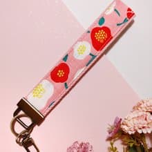 手機掛繩/鑰匙圈/腕繩/掛繩/掛帶(山茶花)
