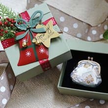 耶誕限量創意禮盒/金襴錦織系列迷你型口金包/共兩款