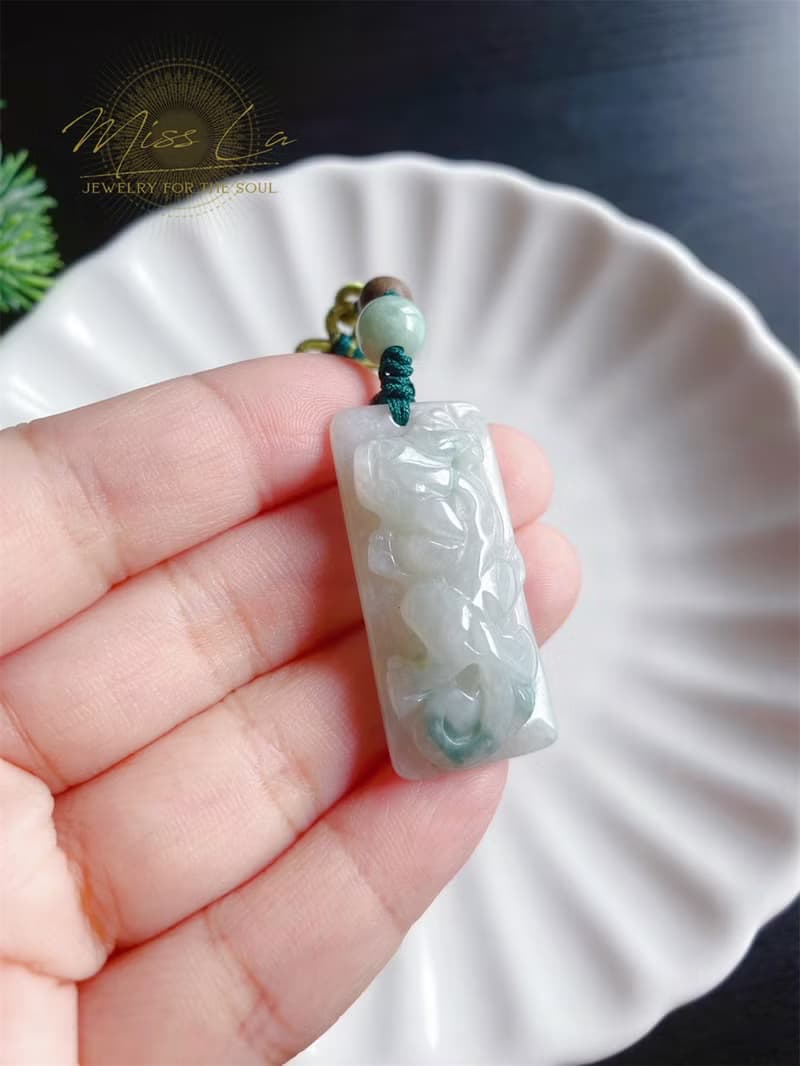 天然緬甸玉翡翠 貔貅 綠檀木 無事牌 設計 手機掛 包掛 禮