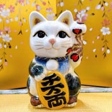 【瑞羽招福】日本清水燒招財貓 | 色繪 -  鳳凰