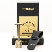 【FREED】尊爵四件組旋轉開放式雙刃安全刮鬍刀禮盒 -古銅棕 現貨