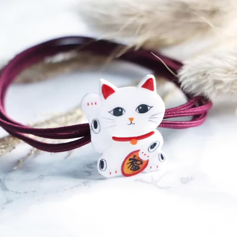 招財貓頭飾橡筋