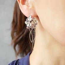 花束ピアス（片耳）シルバー　紫陽花