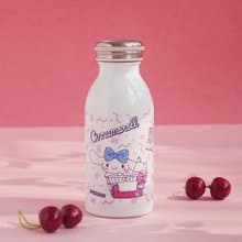 三麗鷗授權 購物籃大耳狗 長效保溫不鏽鋼牛奶瓶350ml 贈杯套
