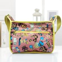 斜背包  多夾層 / 防潑水 平織緹花  開心馬戲團 多功能斜背包