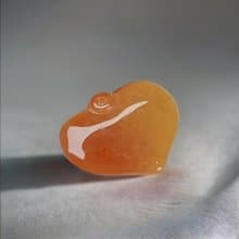 冰紅翡翡翠愛心 | 天然緬甸玉A貨翡翠 | 送禮
