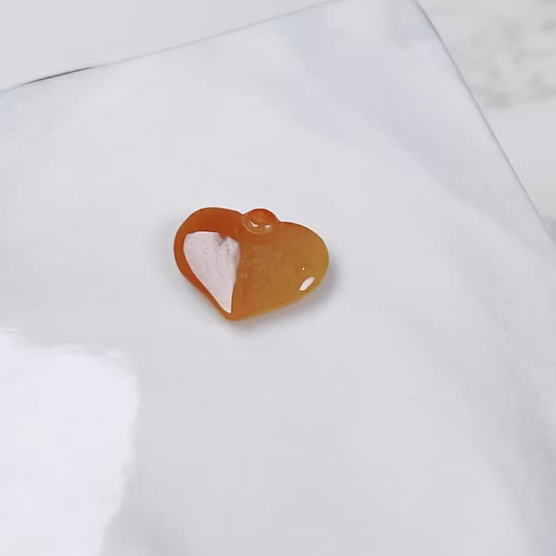 冰紅翡翡翠愛心 | 天然緬甸玉A貨翡翠 | 送禮