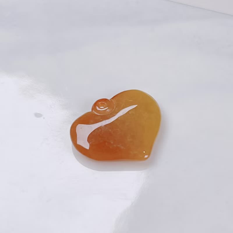 冰紅翡翡翠愛心 | 天然緬甸玉A貨翡翠 | 送禮