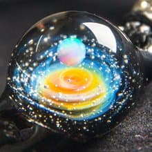 【原創宇宙琉璃項鍊】日本銀河玻璃手鍊聖誕星空送禮生日飾品禮物
