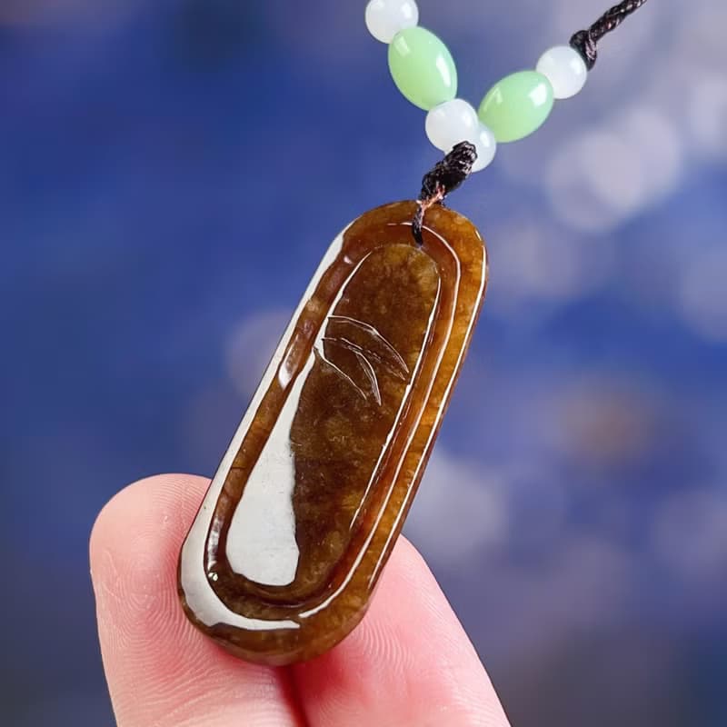 【金玉滿堂】紅翡白肉巧雕金魚項鍊 | 天然緬甸翡翠A貨 | 送禮