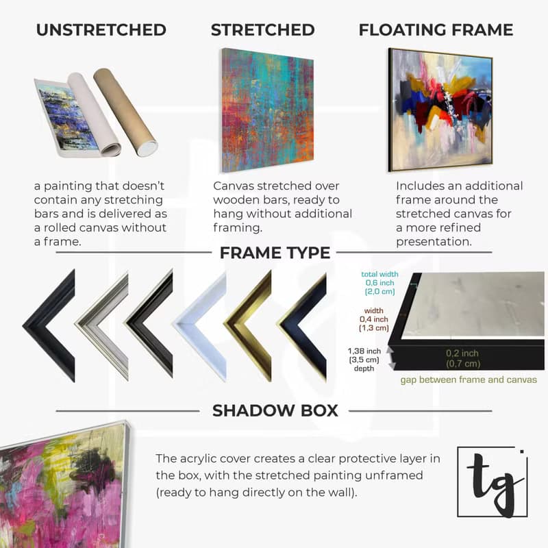 Large Abstract Canvas Flowers Bouquet Painting Colorful Oil Painting Unique Wall