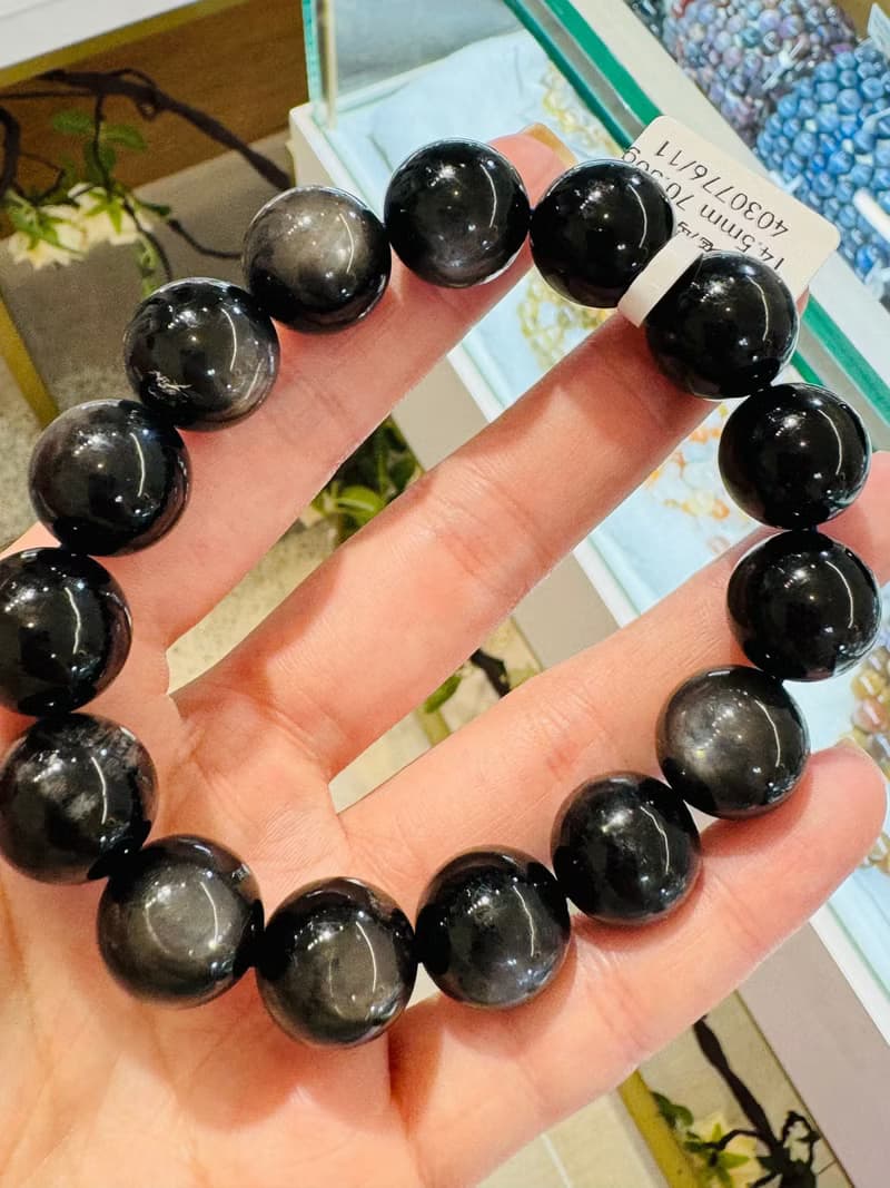 星空魔鬼海藍寶14.5mm70.50g高光金屬光澤冥想水晶首選釋放壓力