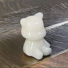 【熊熊玉見你】冰糯翡翠可愛小熊擺飾 | 天然緬甸玉翡翠A貨|送禮