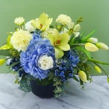 法式浪漫藍繡球鬱金香香氛花禮 免運專人配送限雙北市 其餘地區需